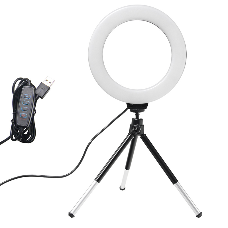 Photography Lighting Circle - 6-calowa lampa pierścieniowa ze statywem Led