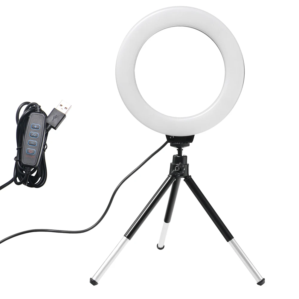 Photography Lighting Circle - 6-calowa Mini Lampa Pierścieniowa LED do