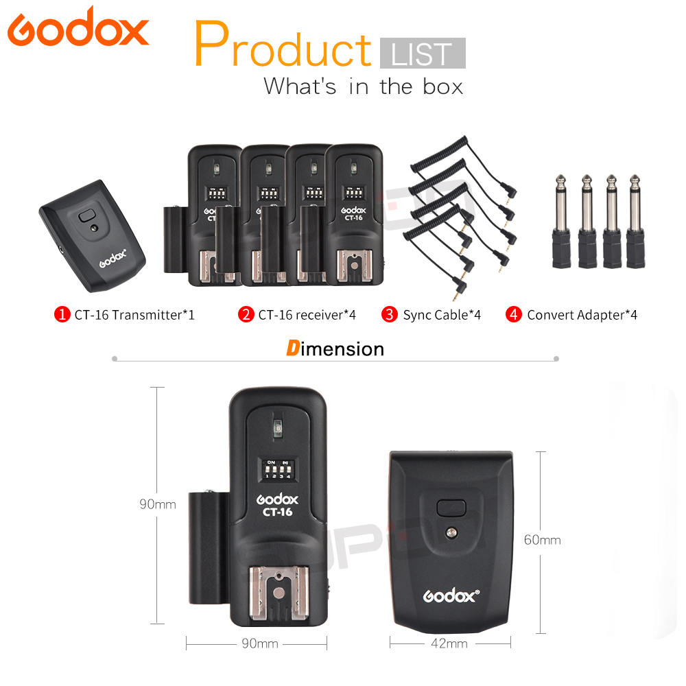 Godox CT-16 Wireless Radio Stu – Trigger Receiver Set recenzja i cena