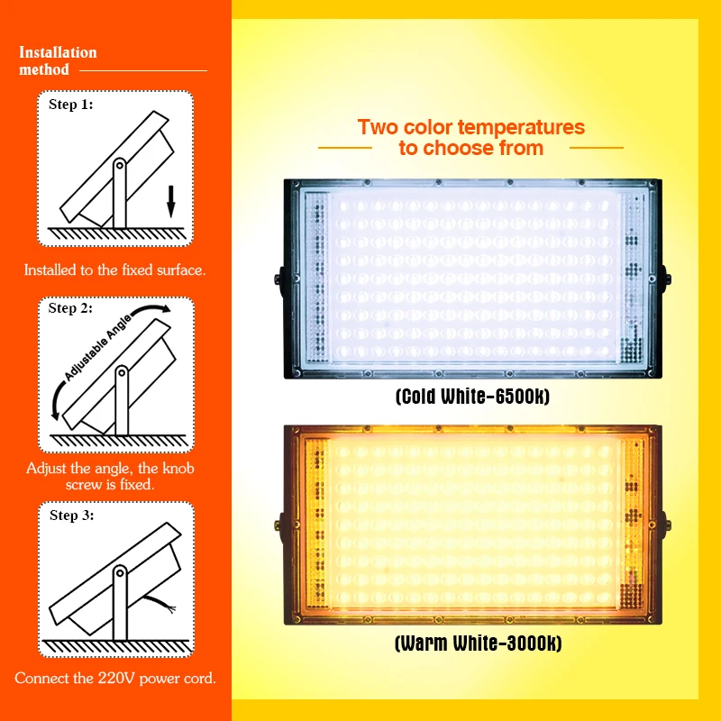 50W 100W Led Flood Light IP65  – Photography Lighting Uk recenzja i cena